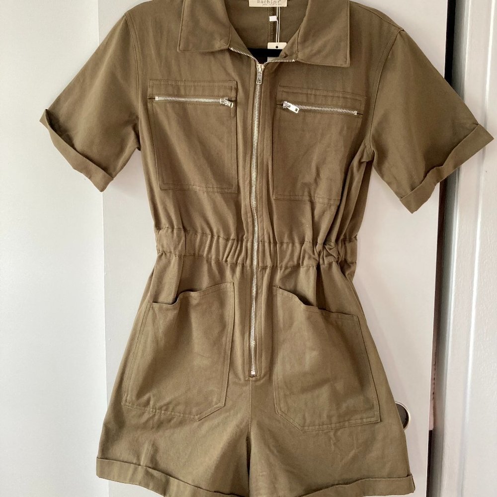 machine Olive Green Romper